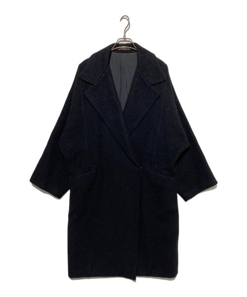 yohji yamamoto+noir（ヨウジヤマモトプリュスノアール）yohji yamamoto+noir (ヨウジヤマモトプリュスノアール) アンゴラ混ロングコート ブラック サイズ:2の古着・服飾アイテム