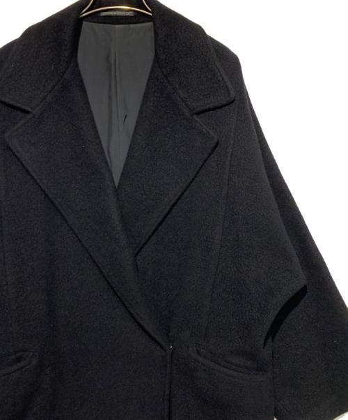 yohji yamamoto+noir（ヨウジヤマモトプリュスノアール）yohji yamamoto+noir (ヨウジヤマモトプリュスノアール) アンゴラ混ロングコート ブラック サイズ:2の古着・服飾アイテム
