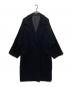 yohji yamamoto+noir（ヨウジヤマモトプリュスノアール）の古着「アンゴラ混ロングコート」｜ブラック