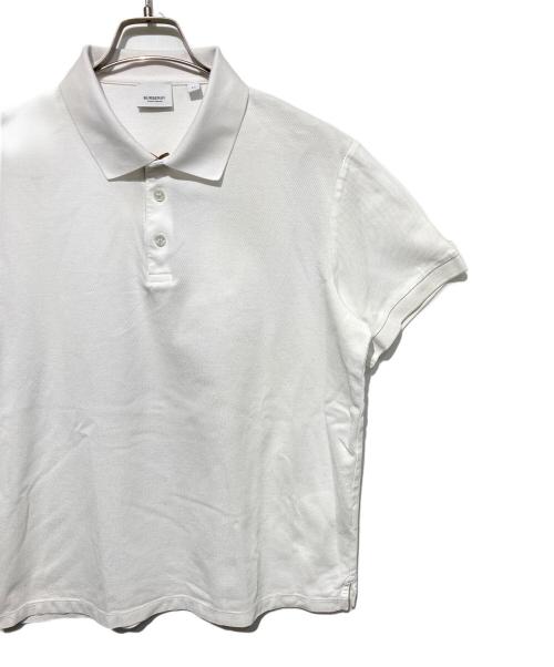 BURBERRY（バーバリー）BURBERRY (バーバリー) ポロシャツ ホワイト サイズ:ＸＬの古着・服飾アイテム