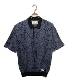 WACKO MARIA（ワコマリア）の古着「PYTHON KNIT POLO SHIRT」｜ブルー