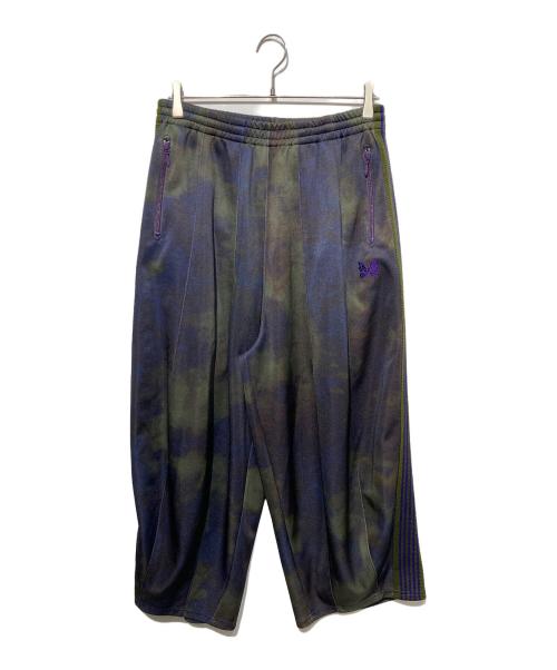 Needles（ニードルズ）Needles (ニードルズ) H.D.TRACK PANT UNEVEN-DYE PRITED グリーン×パープル サイズ:ＸＳの古着・服飾アイテム