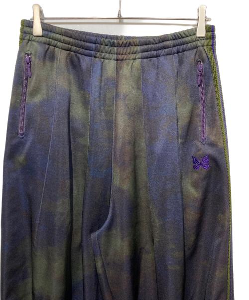 Needles（ニードルズ）Needles (ニードルズ) H.D.TRACK PANT UNEVEN-DYE PRITED グリーン×パープル サイズ:ＸＳの古着・服飾アイテム