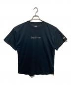 New Era×YOHJI YAMAMOTOニューエラ×ヨウジヤマモト）の古着「刺繍ロゴTシャツ」｜ブラック