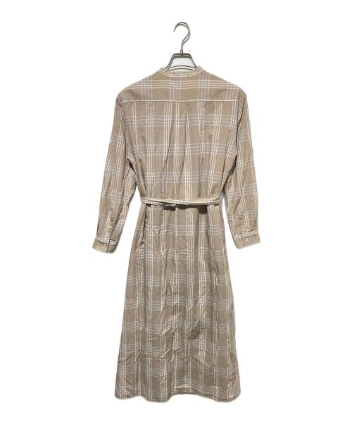 theory luxe（セオリーリュクス）theory luxe (セオリーリュクス) チェックシャツワンピース ベージュ サイズ:38の古着・服飾アイテム