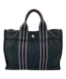 HERMES（エルメス）の古着「フールトゥPM ミニトートバッグ」｜ブラック×グレー