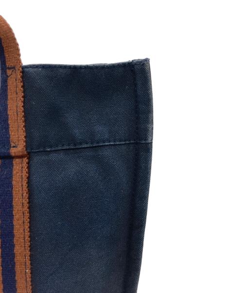 HERMES（エルメス）HERMES (エルメス) フールトゥPM ミニトートバッグ ネイビー×ブラウンの古着・服飾アイテム