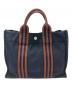 HERMES（エルメス）の古着「フールトゥPM ミニトートバッグ」｜ネイビー×ブラウン