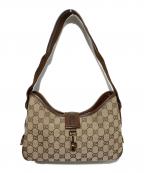 GUCCIグッチ）の古着「GGキャンバスワンショルダーバッグ」｜ブラウン×ベージュ