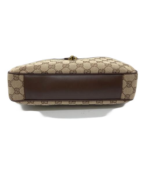 GUCCI（グッチ）GUCCI (グッチ) GGキャンバスワンショルダーバッグ ブラウン×ベージュの古着・服飾アイテム