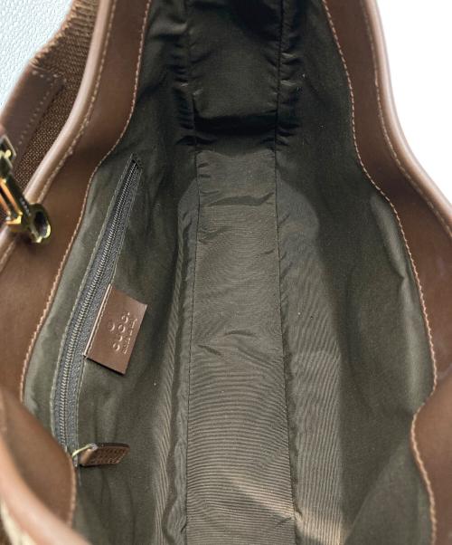 GUCCI（グッチ）GUCCI (グッチ) GGキャンバスワンショルダーバッグ ブラウン×ベージュの古着・服飾アイテム