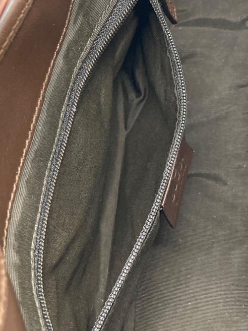 GUCCI（グッチ）GUCCI (グッチ) GGキャンバスワンショルダーバッグ ブラウン×ベージュの古着・服飾アイテム