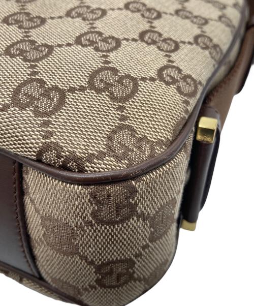 GUCCI（グッチ）GUCCI (グッチ) GGキャンバスワンショルダーバッグ ブラウン×ベージュの古着・服飾アイテム