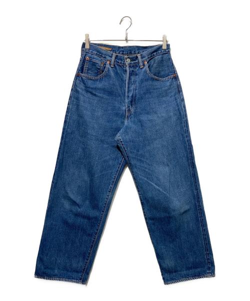 SCYEBASICS（サイベーシックス）SCYEBASICS (サイベーシックス) ユーズドウォッシュ ワイド デニムパンツ インディゴ サイズ:28の古着・服飾アイテム