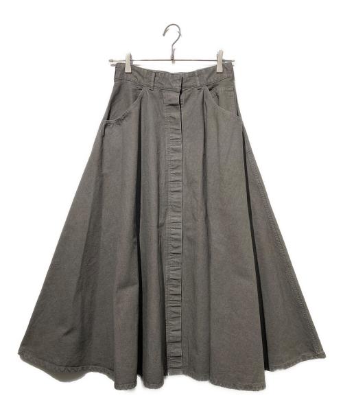 THE SHINZONE（ザ シンゾーン）THE SHINZONE (ザ シンゾーン) GARMENT DYE FLARE SKIRT グレー サイズ:34の古着・服飾アイテム