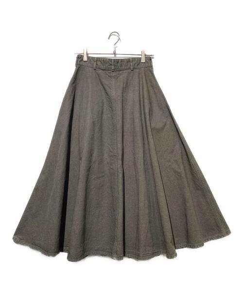 THE SHINZONE（ザ シンゾーン）THE SHINZONE (ザ シンゾーン) GARMENT DYE FLARE SKIRT グレー サイズ:34の古着・服飾アイテム
