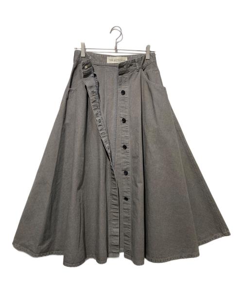THE SHINZONE（ザ シンゾーン）THE SHINZONE (ザ シンゾーン) GARMENT DYE FLARE SKIRT グレー サイズ:34の古着・服飾アイテム