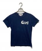 COMME des GARCONS GIRLコムデギャルソンガール）の古着「girlプリントTシャツ」｜ネイビー