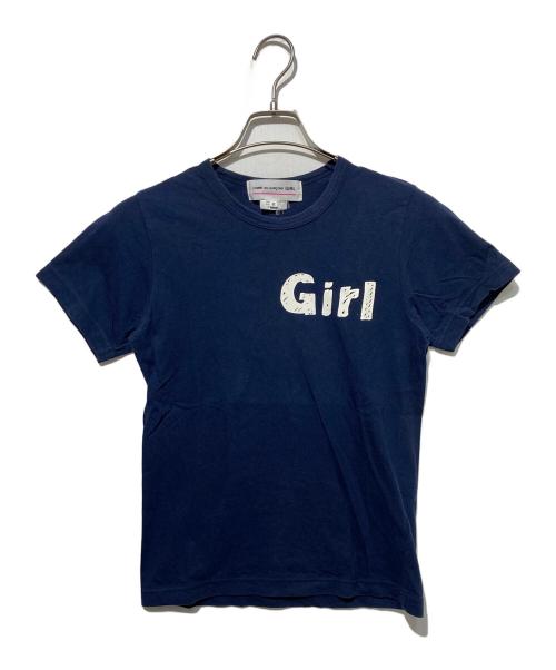 COMME des GARCONS GIRL（コムデギャルソンガール）COMME des GARCONS GIRL (コムデギャルソンガール) girlプリントTシャツ ネイビー サイズ:Sの古着・服飾アイテム