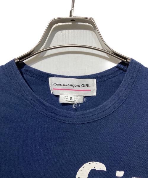 COMME des GARCONS GIRL（コムデギャルソンガール）COMME des GARCONS GIRL (コムデギャルソンガール) girlプリントTシャツ ネイビー サイズ:Sの古着・服飾アイテム