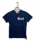 COMME des GARCONS GIRL（コムデギャルソンガール）の古着「girlプリントTシャツ」｜ネイビー
