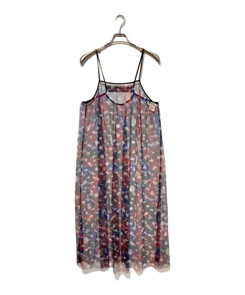 HERALBONY（ヘラルボニー）HERALBONY (ヘラルボニー) チュールワンピース「おりがみ」 レッド サイズ:Fの古着・服飾アイテム
