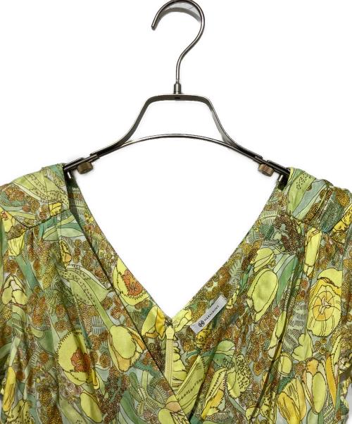 HERALBONY（ヘラルボニー）HERALBONY (ヘラルボニー) カシュクールワンピース「ミモザ」 イエロー サイズ:Fの古着・服飾アイテム