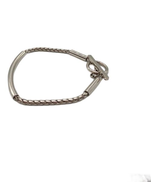 Saint Laurent Paris（サンローランパリ）Saint Laurent Paris (サンローランパリ) チューブチェーンブレスレット シルバーの古着・服飾アイテム