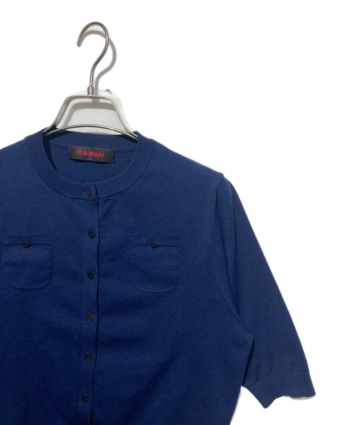CABAN（キャバン）CABaN (キャバン) ファインポリエステル ハーフスリーブポケットカーディガン ネイビー サイズ:Sの古着・服飾アイテム