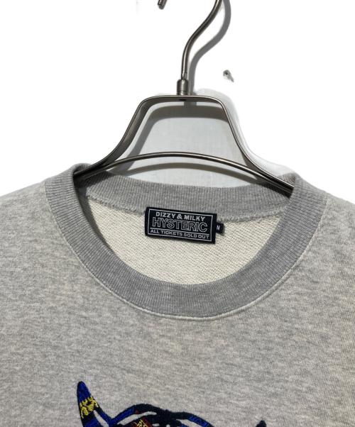 Hysteric Glamour（ヒステリックグラマー）Hysteric Glamour (ヒステリックグラマー) SEE NO EVIL刺繍 スウェット グレー サイズ:Mの古着・服飾アイテム