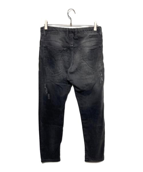 DIESEL（ディーゼル）DIESEL (ディーゼル) ダメージジョグデニム ブラック サイズ:W28の古着・服飾アイテム