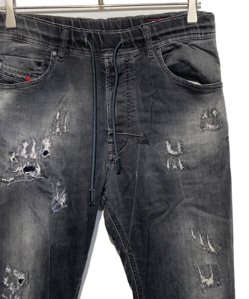 DIESEL（ディーゼル）DIESEL (ディーゼル) ダメージジョグデニム ブラック サイズ:W28の古着・服飾アイテム
