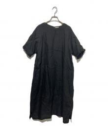 fog linen work（フォグリネンワーク）の古着「リネンワンピース」｜ブラック