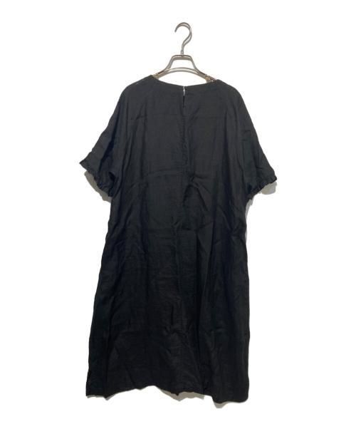 fog linen work（フォグリネンワーク）fog linen work (フォグリネンワーク) リネンワンピース ブラック サイズ:　の古着・服飾アイテム