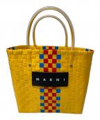 MARNIマルニ）の古着「フラワーカフェ ピクニックバッグ」｜イエロー