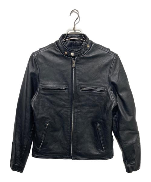 63leathers（63レザー）63Leathers (63レザー) レザーライダースジャケット ブラック サイズ:Ｌの古着・服飾アイテム