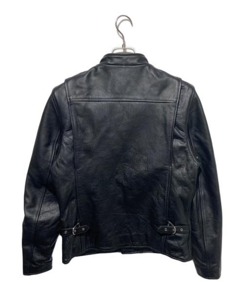 63leathers（63レザー）63Leathers (63レザー) レザーライダースジャケット ブラック サイズ:Ｌの古着・服飾アイテム