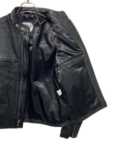 63leathers（63レザー）63Leathers (63レザー) レザーライダースジャケット ブラック サイズ:Ｌの古着・服飾アイテム