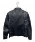 63Leathers (63レザー) レザーライダースジャケット ブラック サイズ:Ｌ：15000円