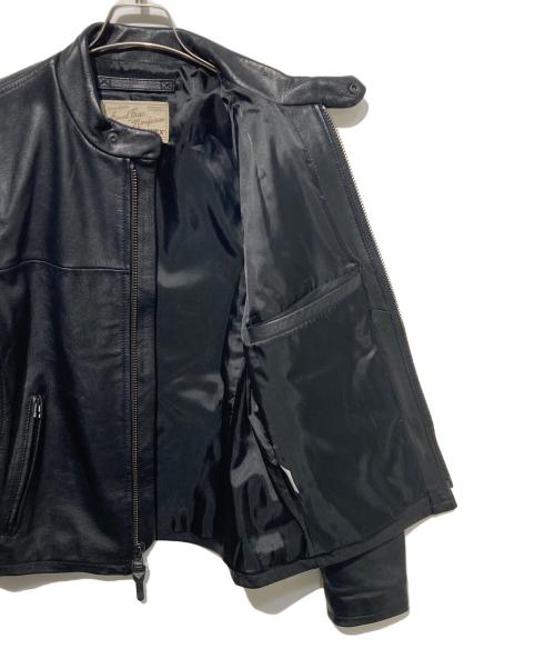 AVIREX（アヴィレックス）AVIREX (アヴィレックス) シングルレザーライダースジャケット ブラック サイズ:Ｌの古着・服飾アイテム