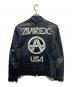 AVIREX (アヴィレックス) シングルレザーライダースジャケット ブラック サイズ:Ｌ：20000円