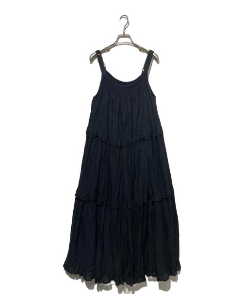 freada（フリーダ）freada (フリーダ) ドットフリルワンピース ブラック サイズ:Fの古着・服飾アイテム