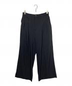 MAISON SPECIALメゾンスペシャル）の古着「Frieren StripePrime-Wide Two-tuck Trousers」｜ブラック