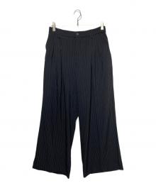 MAISON SPECIAL（メゾンスペシャル）の古着「Frieren StripePrime-Wide Two-tuck Trousers」｜ブラック