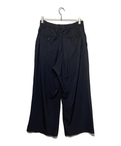 MAISON SPECIAL（メゾンスペシャル）MAISON SPECIAL (メゾンスペシャル) Frieren StripePrime-Wide Two-tuck Trousers ブラック サイズ:02の古着・服飾アイテム