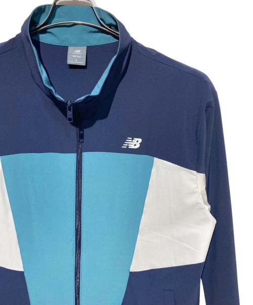 NEW BALANCE（ニューバランス）NEW BALANCE (ニューバランス) ウーブントラックジャケット ネイビー×グリーン サイズ:Ｌの古着・服飾アイテム