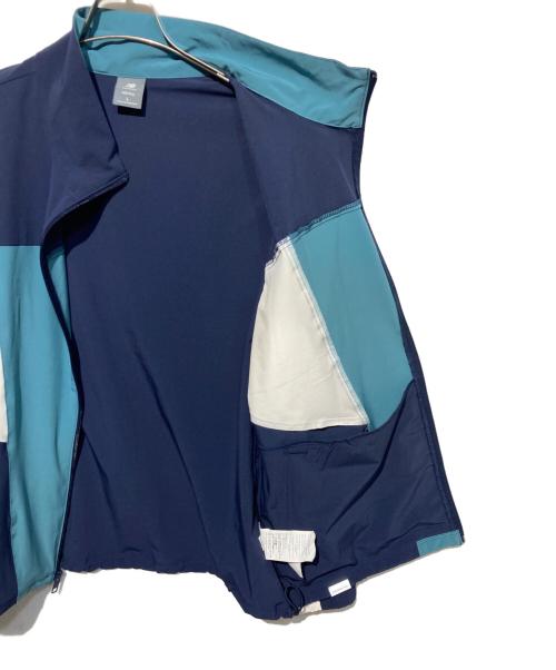 NEW BALANCE（ニューバランス）NEW BALANCE (ニューバランス) ウーブントラックジャケット ネイビー×グリーン サイズ:Ｌの古着・服飾アイテム