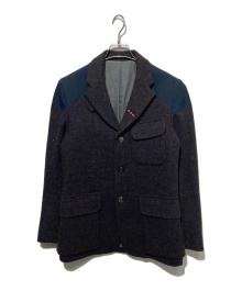 NIGEL CABOURN×Harris Tweed（ナイジェルケーボン×ハリスツイード）の古着「マロリージャケット」｜ブラウン×ネイビー