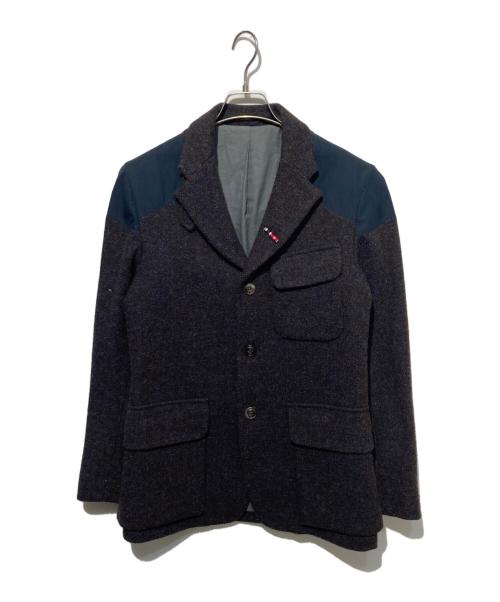 NIGEL CABOURN（ナイジェルケーボン）NIGEL CABOURN (ナイジェルケーボン) Harris Tweed (ハリスツイード) マロリージャケット ブラウン×ネイビー サイズ:44の古着・服飾アイテム