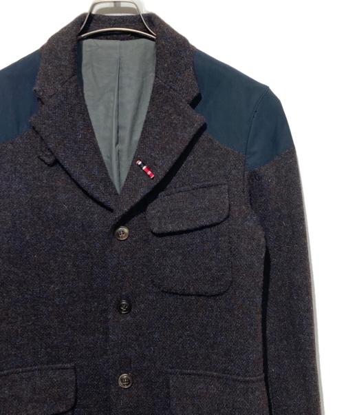 NIGEL CABOURN（ナイジェルケーボン）NIGEL CABOURN (ナイジェルケーボン) Harris Tweed (ハリスツイード) マロリージャケット ブラウン×ネイビー サイズ:44の古着・服飾アイテム